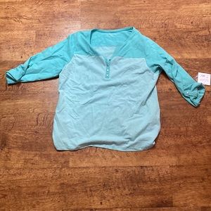 Croft&Barrow Roll Up Sleeve Top(NWT)